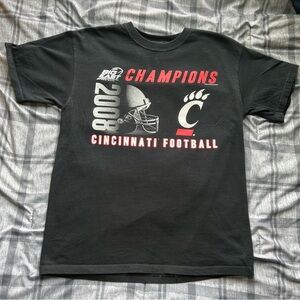 2008 Cincinnati Big East Football Champions Black T-Shirt